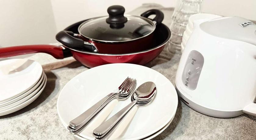 후쿠오카 カトレア天神南102 2성급 싱글룸 레스토랑