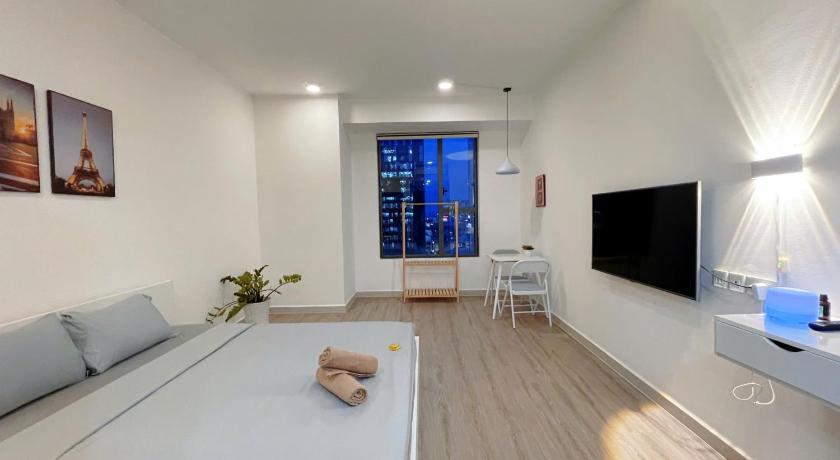 호치민 Studio The Tresor near D1 with Netflix, City View 1성급 싱글룸 객실