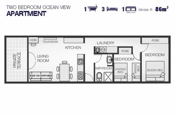 Image of Two-Bedroom Apartment with Ocean View 2 9