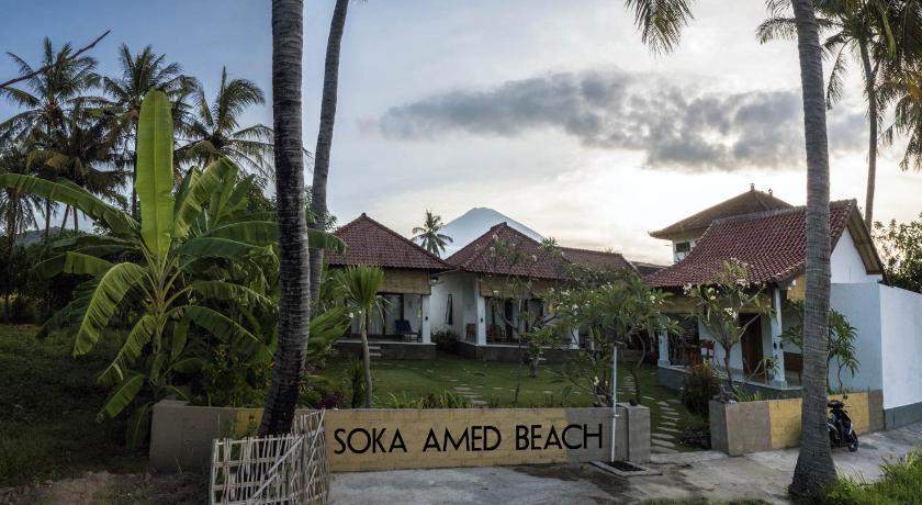 a house that has some trees in front of it, Soka Amed Beach in Bali