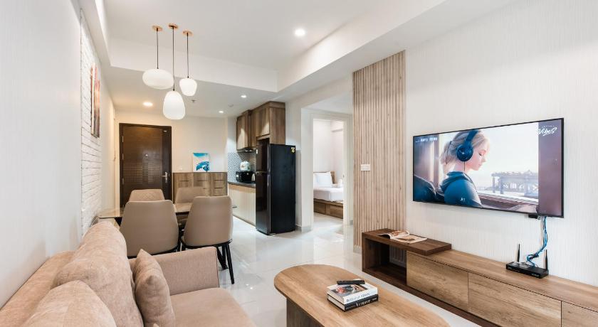 ホーチミン Smile Home - SOHO Apartment balcony - Modern comfortable 4つ星 ホテル プール