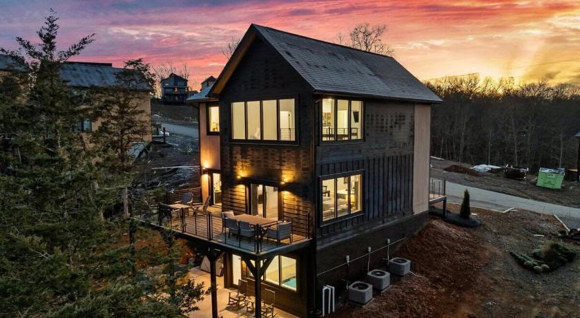 세비어빌 (TN) Peaceful Getaway Luxe Cabin w Private Pool 4성급 숙소 레스토랑
