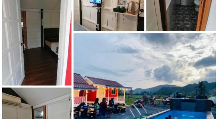 ベセリ Aziqa Homestay Chalet With Pool 4つ星 ゲストハウス レストラン