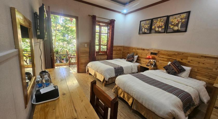 サパ Dang Khoa Garden Inn 4つ星 ゲストハウス ロビー