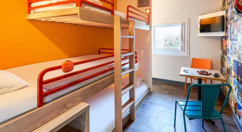 Image of Break Room with Three Single Bunk Beds and Shared Bathroom 1