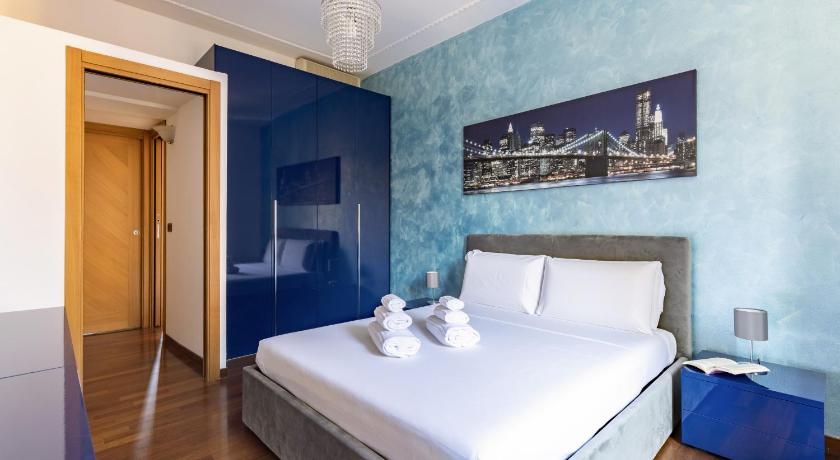 Bed, Hostly-Roma Clelia Suite-Few Steps from S Giovanni in Tiburtino