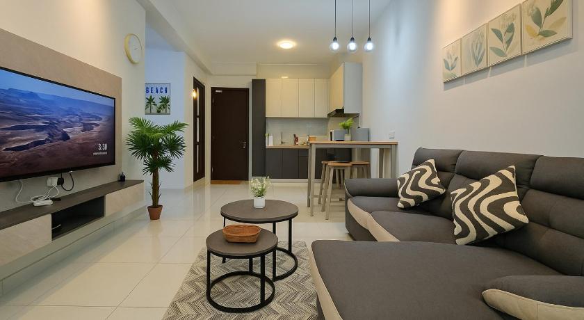 조호바루 / 조호르바루 당가베이의 프라이빗 하우스 (m², 침실 2개, 프라이빗 욕실 1개) (Danga Bay Relaxing Tropical Stay 2BR 4Pax Balcony) 4성급 게스트하우스 객실