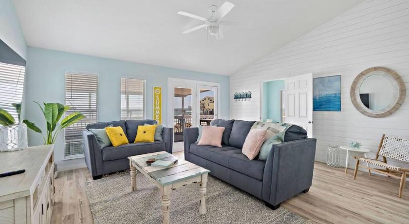サン・ルイス島 (TX) Beachfront Home with Unrivaled Views of the Ocean 4つ星 宿泊施設 客室