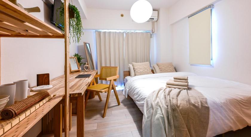 후쿠오카 Japandi 6 Inspired 1BR in Prime City Spot and Near Station 3성급 숙소 스위트룸