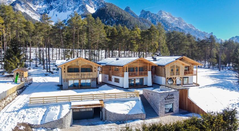 マレーベ Les Ciases Chalets Dolomites Apt 3 3つ星 シングルルーム レストラン