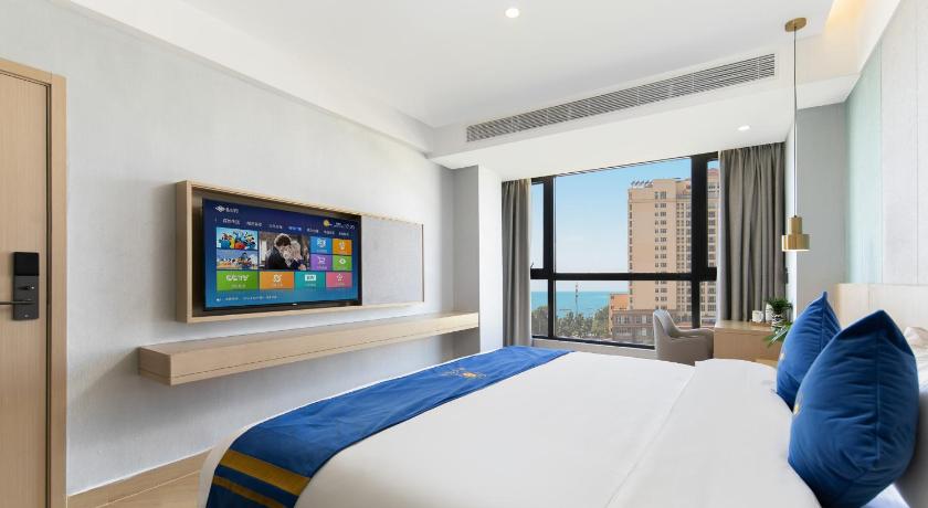 싼야 Super 8 Selected Hotel Sanya Bay Coconut Dream Corridor 호텔 로비