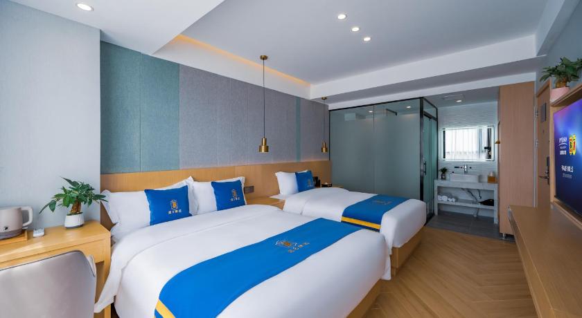 싼야 Super 8 Selected Hotel Sanya Bay Coconut Dream Corridor 호텔 객실