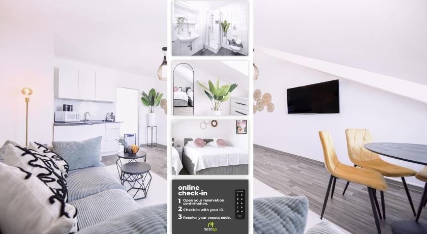 nestup - Zentrales Apartment mit Boxspringbetten, Smart-TV und ausgestatteter Kuche