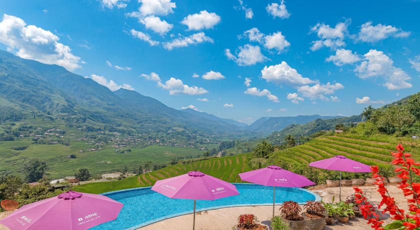 サパ O Châu Homestay Lào Cai 2つ星 ホテル レストラン