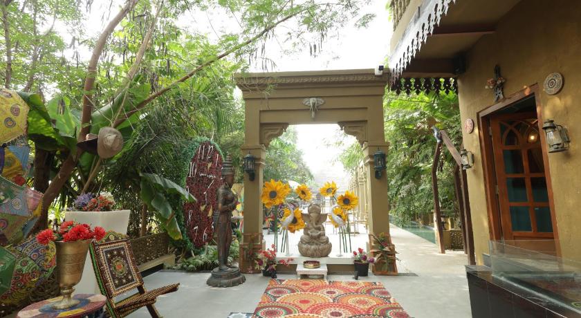 반다 (우타르 프라데시) Gulmohar eco village resort 3성급 호텔 레스토랑