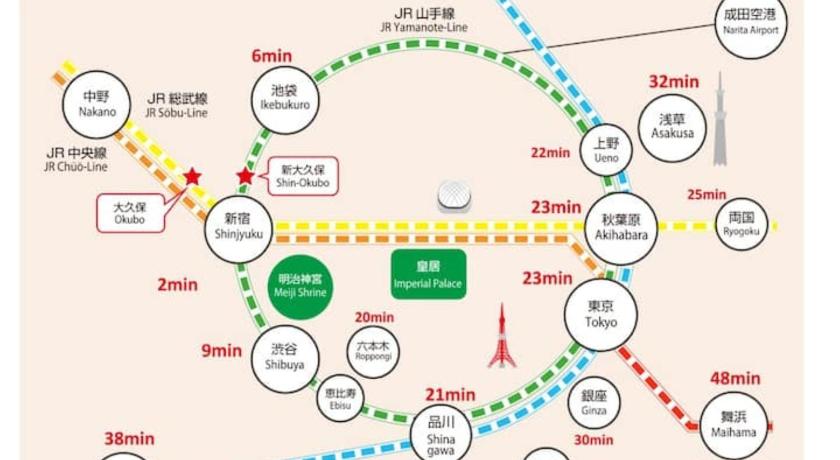 도쿄 / 동경 東京新宿の宿 3성급 숙소 스위트룸