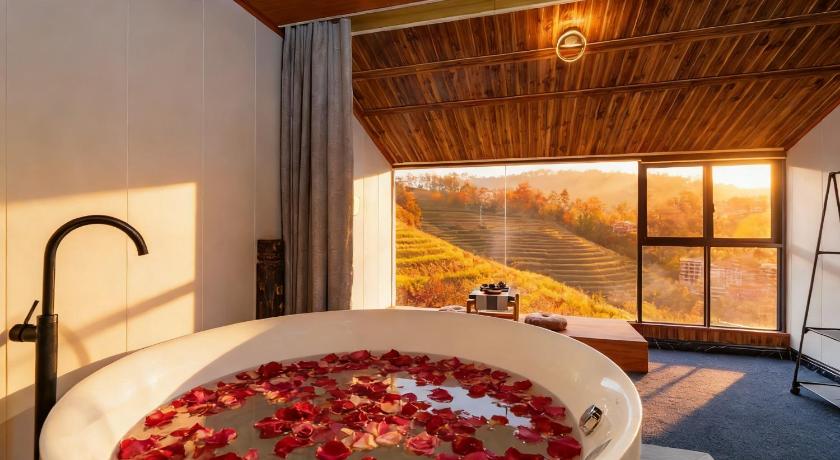 구이린 / 계림 Longji best view intelligent panoramic Hotel-Qianceng Tianti Observatory Store 게스트하우스 레스토랑