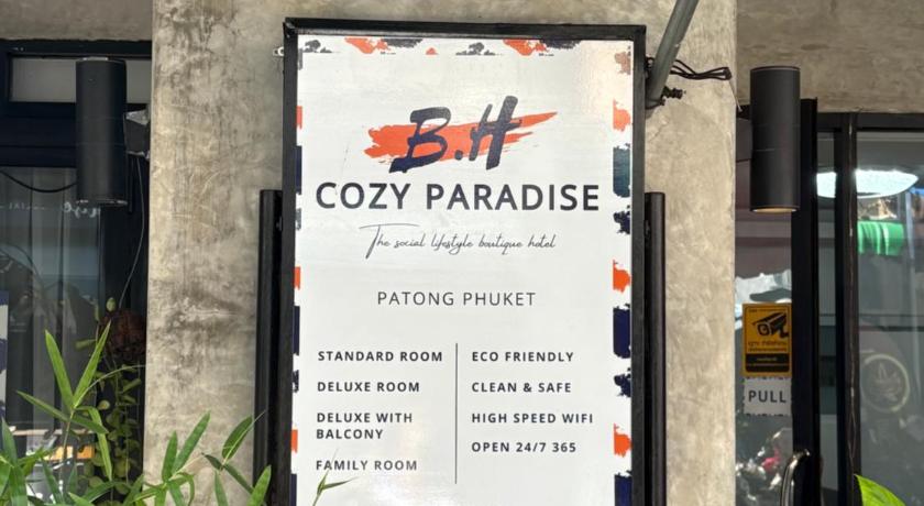 プーケット BH Cozy Paradise Patong 3つ星 ホテル 外観