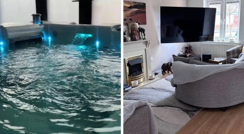 Private Double Bed Bathroom Hydro Pool Part share home with host