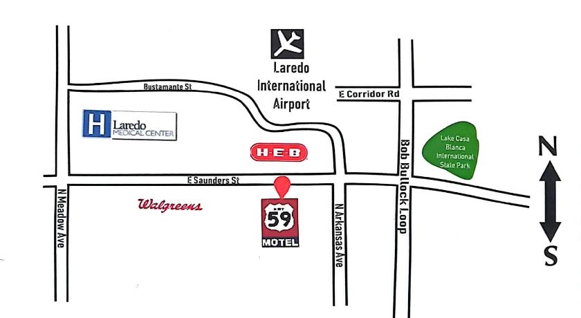 러레이도 (TX) Hwy 59 Motel Laredo Medical Center 숙소 로비