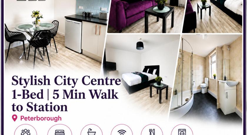Stylish City Centre 1-Bed 5 Min Walk to Station