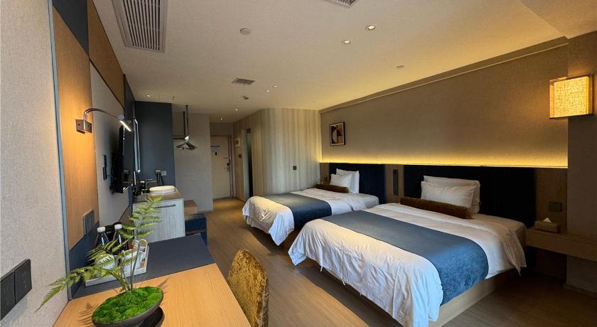 상라오 五悦悦心酒店上饶万力时代金龙岗青年艺术街区店 Wuyue Yuexin Hotel Shangrao Wanli Times Golden Dragon Hill Youth Art District 호텔 객실