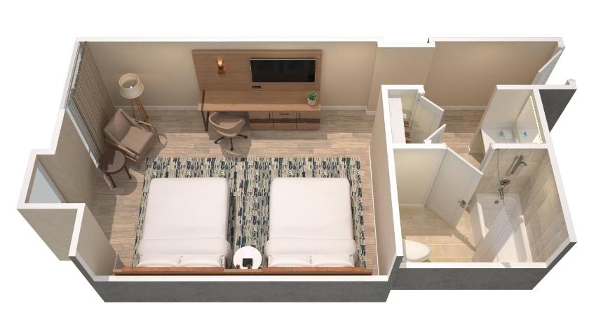Queen Room with Two Queen Beds and Roll-in Shower - Mobility and Hearing Accessible fotója 5