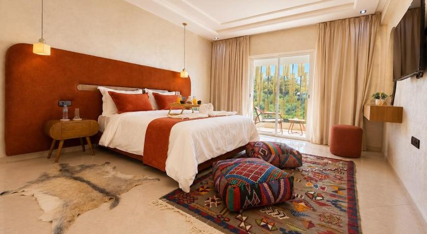 Appartement de luxe au style saharien au centre d Agadir avec balcon a 7 min a pied de la plage