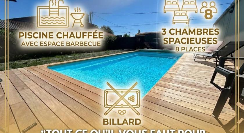 L'Authentique Billard Piscine chauffée Parking privé