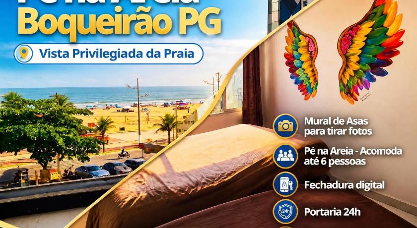 Apartamento Pé na Areia no Boqueirão - Vista Mar em Praia Grande
