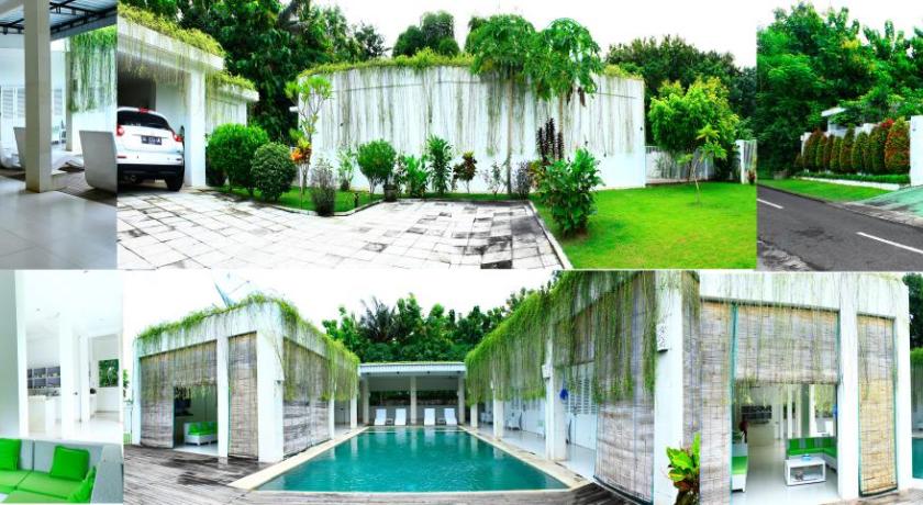 a collage of photos of a house, Villa Putih Lovina in Bali