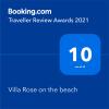 Villa Rose on the beach