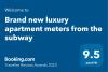 Brand new luxury apartment meters from the subway