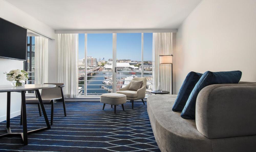 Guest-room seating area at Hyatt Regency Sydney