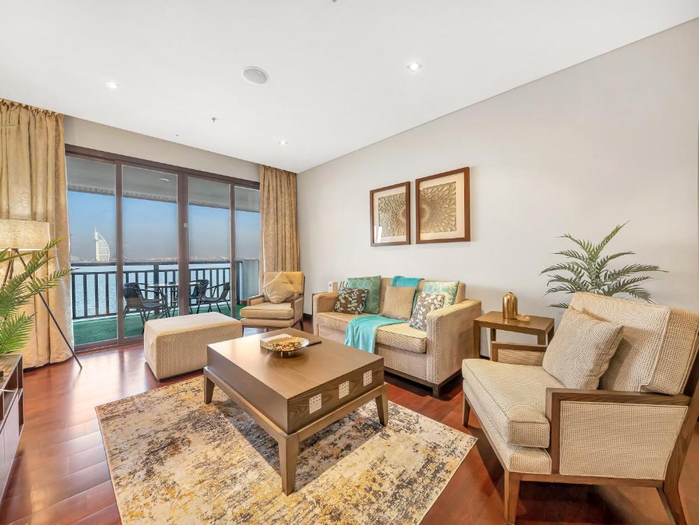 Beachfront Residences with Full Sea and Burj AlArab Views in Luxury Resort