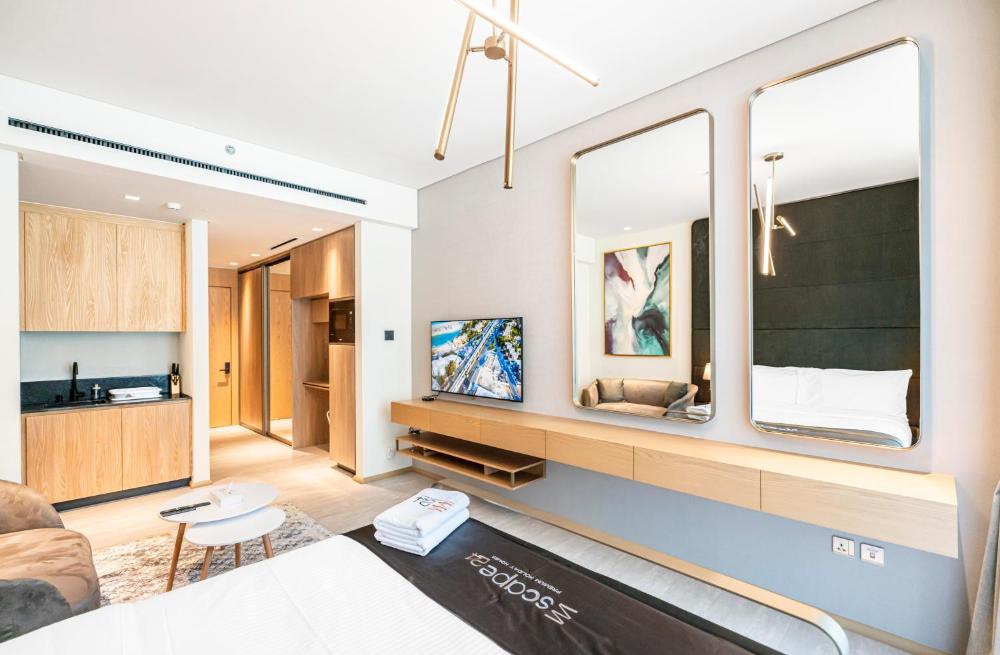 Escape24 Cozy Studio with Pool View in JVC