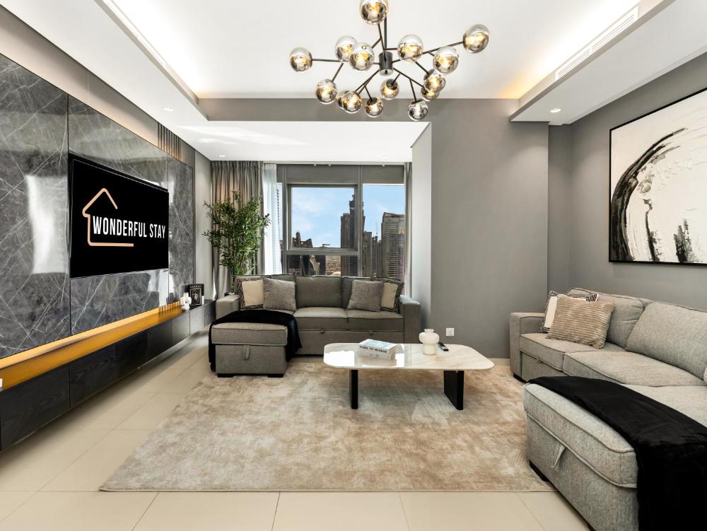 WonderfulStay at Paramount Residences - Highest Infinity Pool - Burj Khalifa View - Brand New Luxury