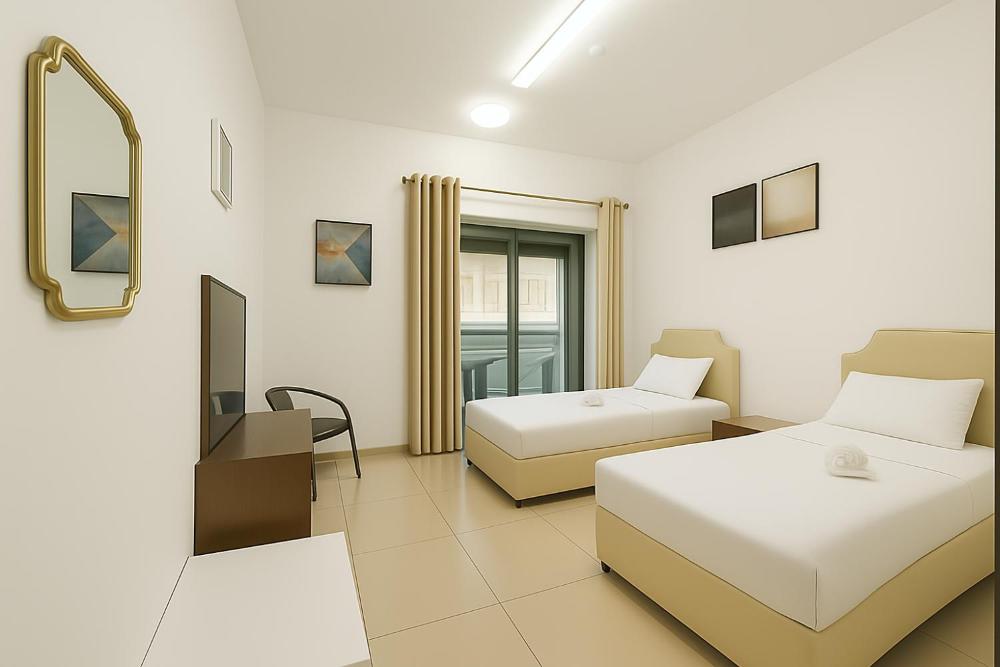Single Bed In Twin Room With Balcony For Female Guests Only