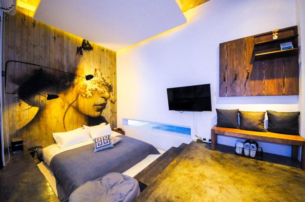 Двухместный (Двухместный номер Делюкс с 1 кроватью и ванной), Shen Cang Travelling With Hotel