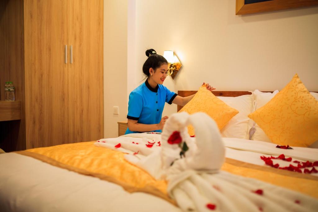 Двухместный (Двухместный номер Делюкс с 1 кроватью), Cherry Hotel Hue