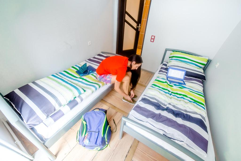Двухместный (Двухместный номер с 2 отдельными кроватями и балконом), Mjhostel