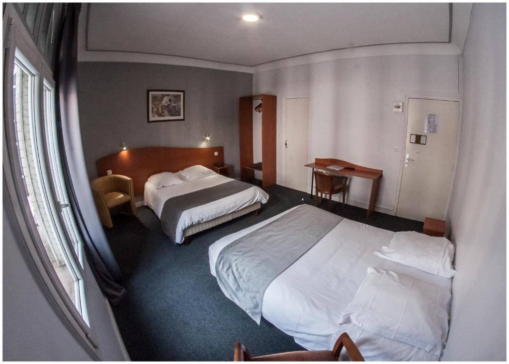 Четырехместный (Четырехместный номер с 2 двуспальными кроватями.), Hôtel Gambetta - Café Des Artistes