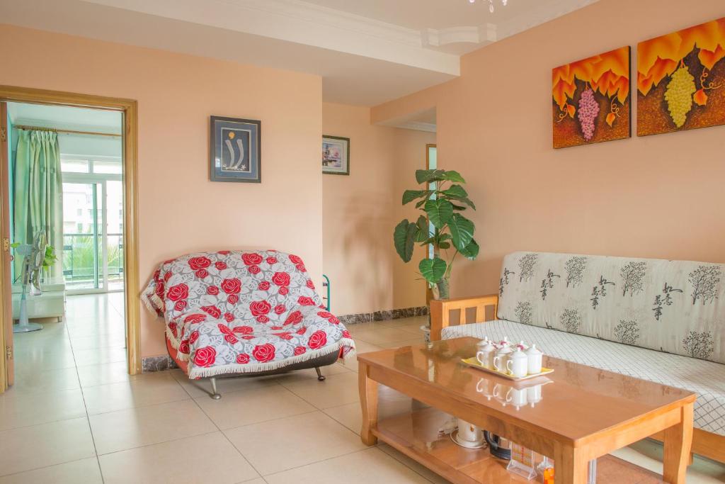 Апартаменты (Апартаменты с 3 спальнями и видом на сад), Sanya Yusi Huike Apartment
