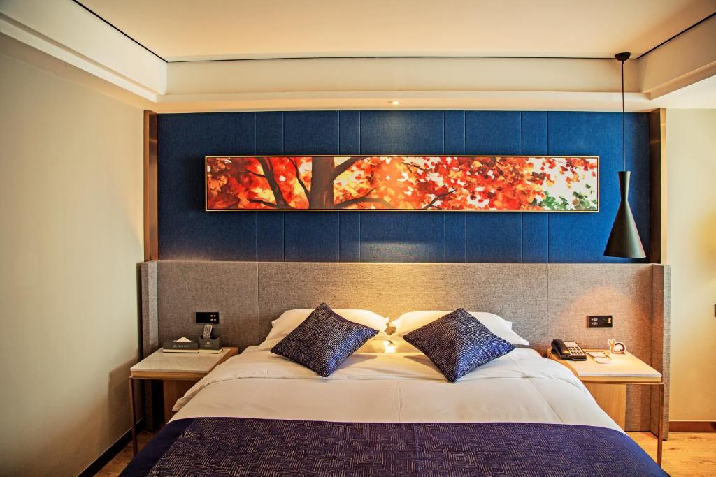 Двухместный (Двухместный номер Делюкс с 1 кроватью), Lanmei Boutique Hotel West Station Branch Lanzhou