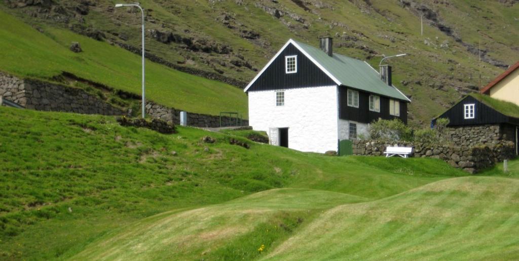 Idyllic house near river and ocean