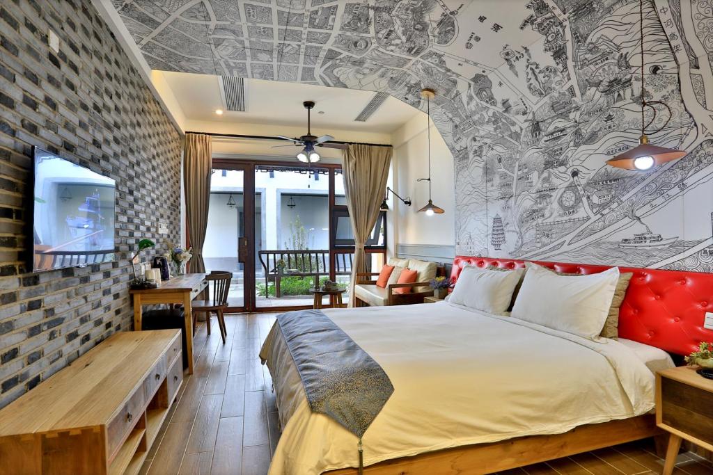 Двухместный (Двухместный номер Делюкс с 1 кроватью и ванной), Youxiake Canal Hotel Hangzhou