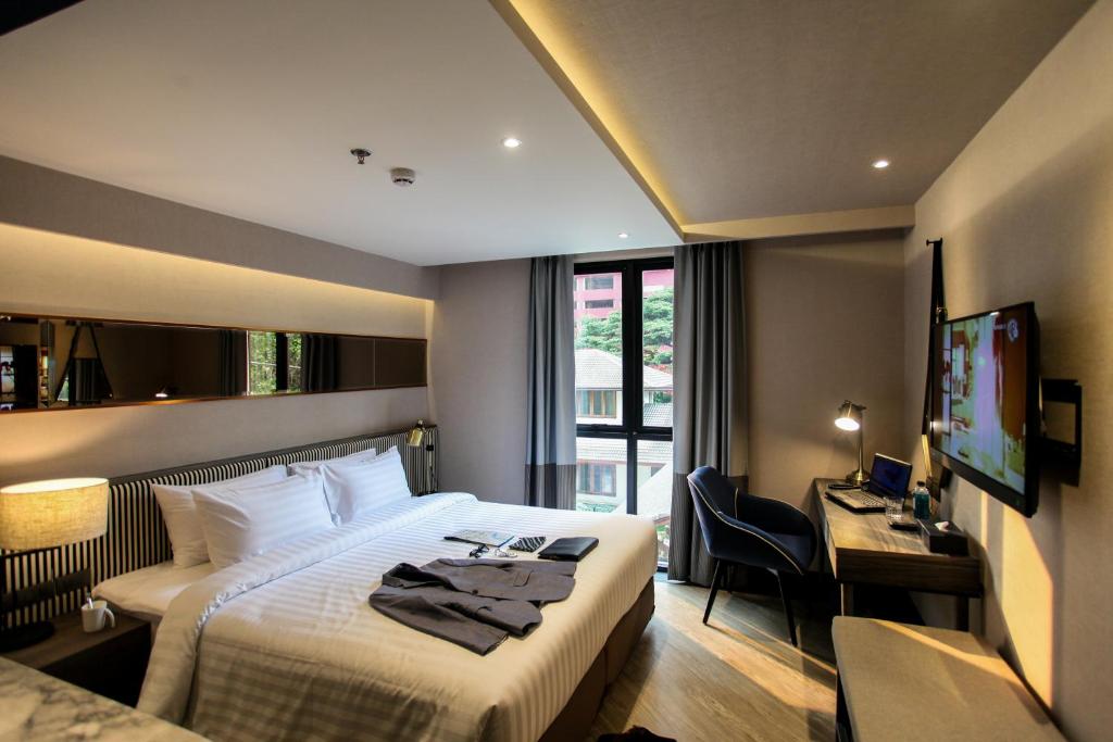 Двухместный (Номер Делюкс с кроватью размера «king-size»), Отель Vince Hotel Pratunam