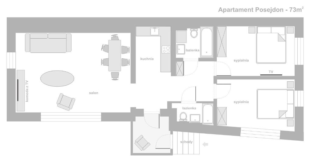 Апартаменты (Апартаменты с 2 спальнями: 19/1 Helska Street), Sanhaus Apartments