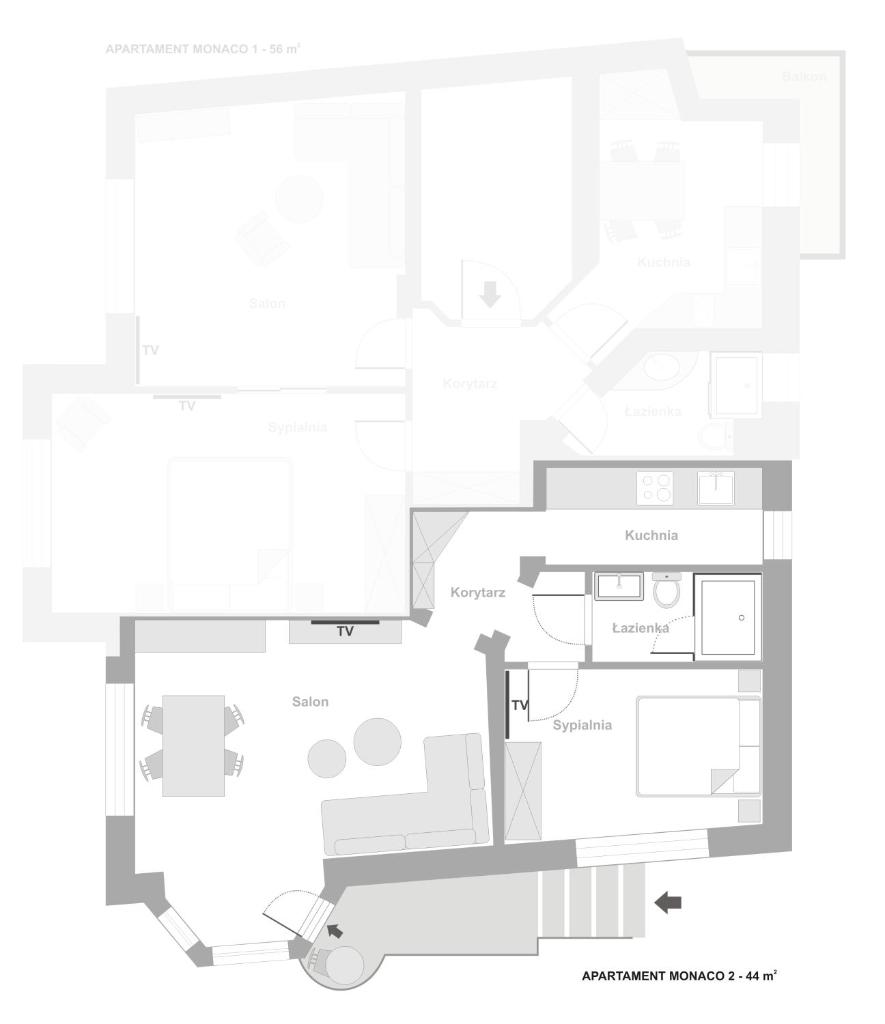 Апартаменты (Апартаменты с 1 спальней - 46/1B Haffnera Street), Sanhaus Apartments