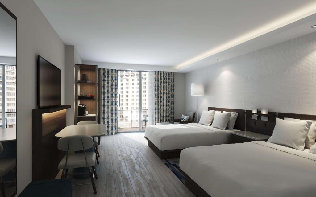 Четырехместный (Номер с 2 кроватями размера «queen-size»), Hyatt Centric Brickell Miami